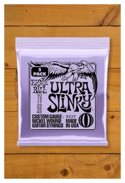 Ernie Ball Ultra Slinky Nickel Wound Electric Guitar Strings - 10-48 - 3-Pack