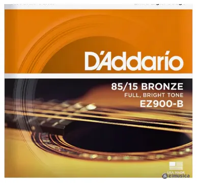 D'addario Encordoamento D'addario Violão Aço EZ900-B Bronze 85/15 .010 - .050 Extra Light Gauge