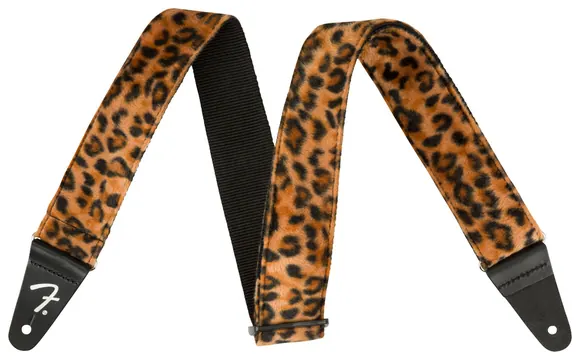 Fender Wild Animal Print Strap Leopard 2" Tracolla x chitarra in pelliccia sint.