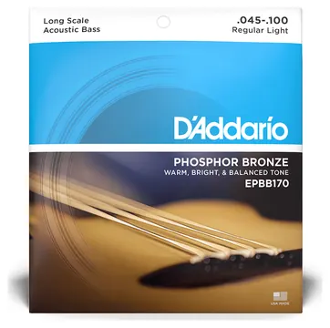 D'Addario Phospher Bronze Regular Light Long Scale Acoustic Bass Strings