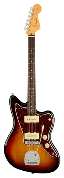 Fender American Professional II Jazzmaster Electric Guitar, RW FB, 3-Tone Sunburst