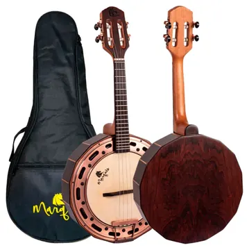 Marques Musical Banjo Elétrico Profissional Madeira Jacarandá Maciço c/ Capa Marquês BAJ99NTQMQ