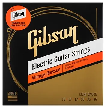 Gibson Vintage Reissue Electric Guitar Strings, 10-46 Light Gauge