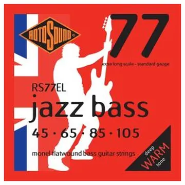 Rotosound Jazz Bass 77 String Set Electric Bass Monel Flatwound 45-105 RS77EL