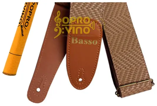 Basso Correia Alça Confortável Bege p/ Violão Guitarra Baixo Basso Linha Tresse Cód. EX28