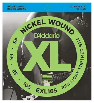 D'Addario EXL165 Bass Guitar Long Scale 45-105