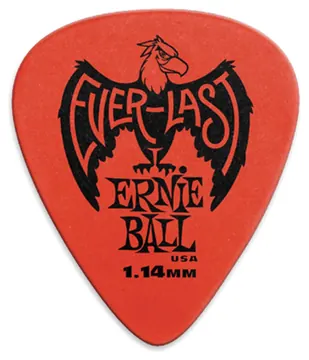 Ernie Ball 9194 Plettri Everlast Red 1.14mm Busta da 12