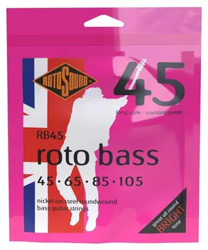 Jogo Cordas Baixo Elétrico 4 Cordas Rotosound RB45 45-105