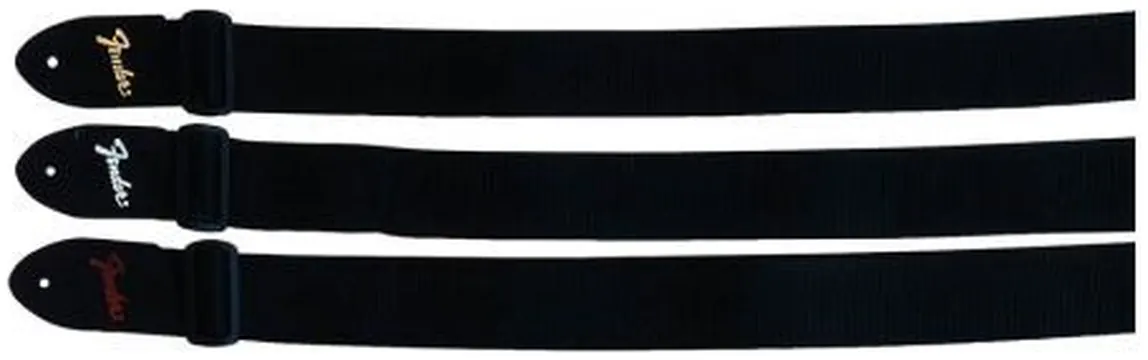 Fender Tracolla per chitarra nera con logo (colore logo casuale)