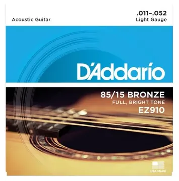 D_Addario D'addario EZ910 85/15 Bronze Jeu DE Corde Pour Guitare Folk 11-52