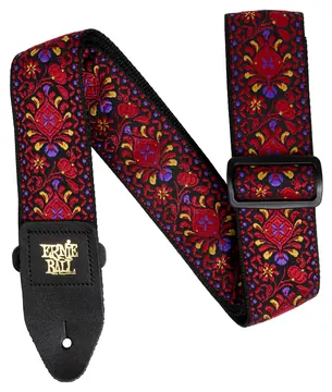 Ernie Ball 5369 Crimson Royal Bloom Jacquard Guitar Strap 100% Genuine
