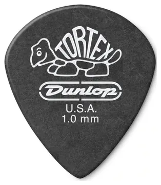 Dunlop 1.0mm Tortex Pitch Black Jazz Pick - Set Of 6