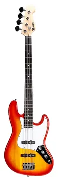 PHX Contrabaixo Elétrico PHX Sunset Jazz Bass JB 4 Cordas Passivo Cherry Sunburst