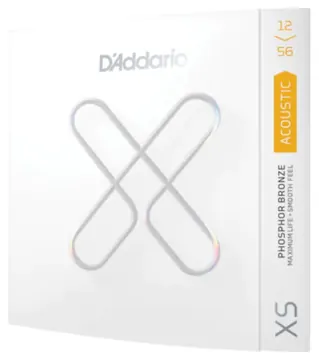 Daddario Encordoamento para Violão de Aço D'addario XS - Calibre .012 - .056 em Phosphor Bronze (XSAPB1256)