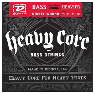 Dunlop Heavy Core 4-String Bass String Set | Heavier