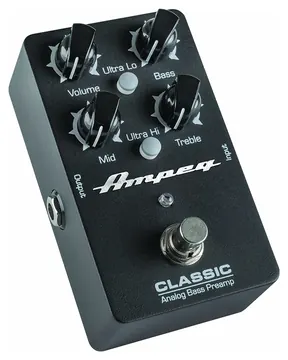 Ampeg Classic Analog Bass Preamp Effetto Preamplificatore A Pedale Per Basso Con Equalizzatore 3 Bande