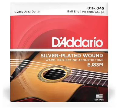 D`Addario D'Addario EJ83M Gypsy Jazz Acoustic - Corde per chitarra acustica Gypsy Jazz Medium