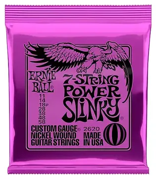 Ernie Ball EB2620 Power Slinky Guitar 7-Strings 11-58