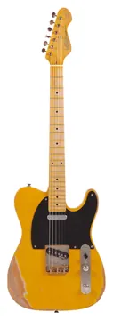 Vintage V52MRBS Icon Series E-Gitarre, Distressed Butterscotch