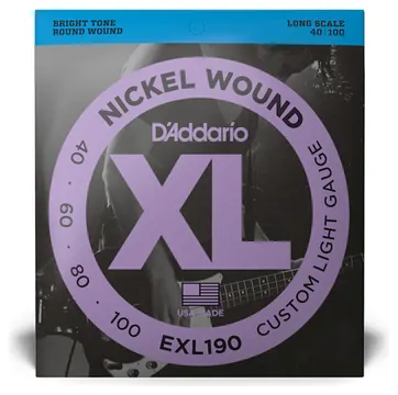 D_Addario D'addario EXL190 Jeu DE Corde Basse Custom Light Long Scale 40-100