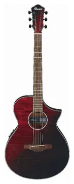 Ibanez Aewc32Fmrsf Red Sunset Fade Chitarra Acustica