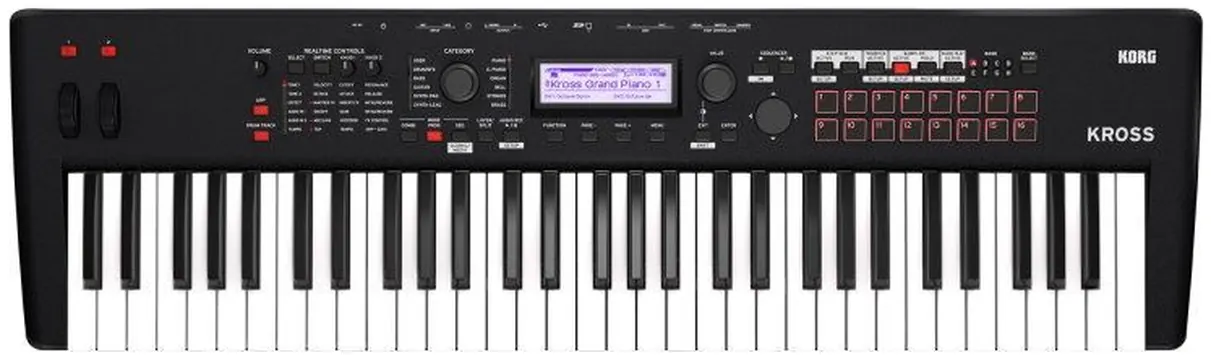 Korg KROSS 2-61 bk Music Workstation mit 61 Tasten, Sequenzer, Vocoder,