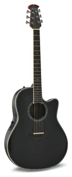 Ovation 2762BL-5-G Custom Balladeer Roundback Elektro-Akustik-Gitarre, black (OV551.217)