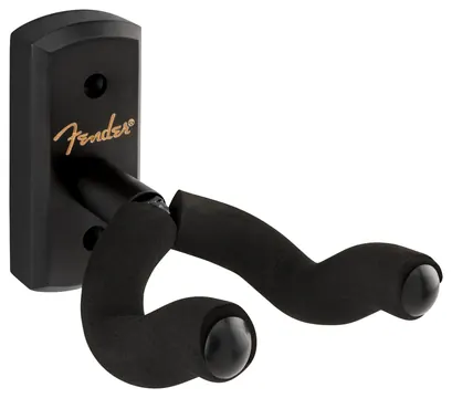 Fender Essentials Guitar Wall Hanger Black Supp. parete x Chitarre F. Essentials