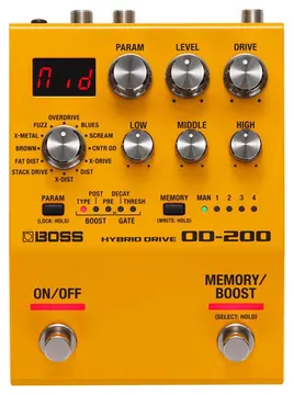 Boss OD-200 Hybrid Drive Overdrive Effects Pedal