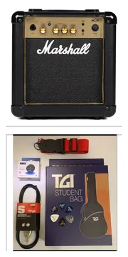 Levin LE84-TBK Electric Guitar Package in High-Glo Trans Burgundy