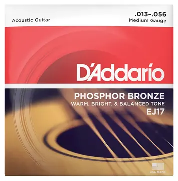 DAddario Encordoamento DAddario EJ17 013 Phosphor Bronze para Violão Aço