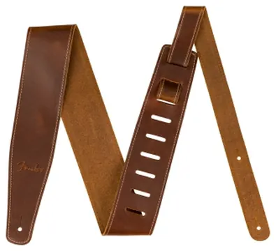 Fender Broken In Leather Strap Tan 2.5 inch