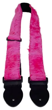 Levin 2" Webbing Furry Guitar Strap in Pink (LS-G-WF-200-PINK)