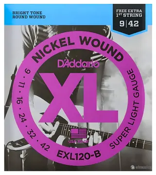 D'addario Encordoamento para Guitarra Daddario EXL120 - Calibre .009 - .042