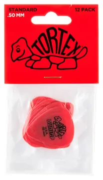 Dunlop 418P .50 Tortex Red Standard 12/Play Pack Picks