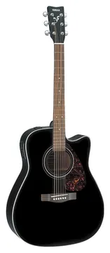 Yamaha fx370cb black chitarra acustica elettrificata