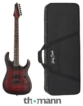 Harley Benton Amarok-6 BKRD Quilted B Bundle