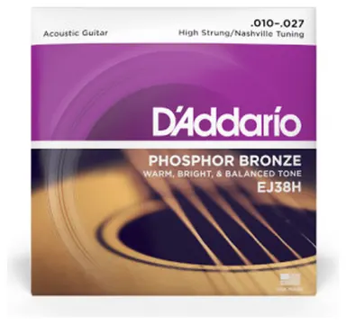 Daddario D'Addario EJ38H 10-27 High Strung/Nashville Tuning, Phosphor Bronze