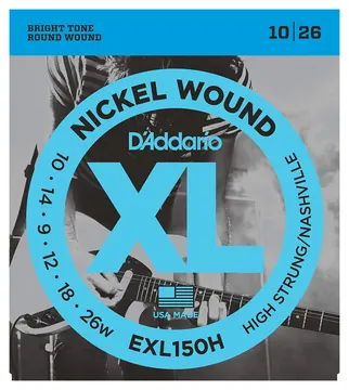 D'Addario EXL150H Guitar Strings, High-Strung Nashville Tuning, 10-26