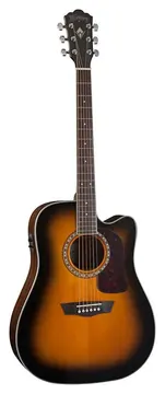 Washburn D10SCE - Dreadnought -Tobacco Sunburst Acoustic Guitar