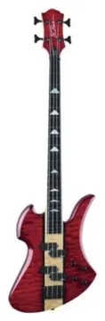 B.C. Rich Mockingbird Classic Bass Trasparent Red