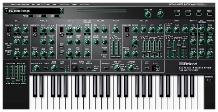 Roland System-8 Software Synthesizer