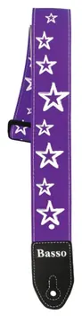 Basso Correia Violão Guitarra Baixo Lilás Estrelas Brancas Basso Cód. SF71