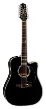 Takamine Ef381Dx Dreadnought 12 CW Black