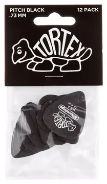 Dunlop Tortex Pitch Black 0.73 Player's Pack 12 Stück
