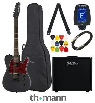 Harley Benton TE-20 HH SBK DNAFX AmP20 Set