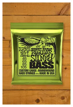 Ernie Ball Regular Slinky Nickel Wound Short Scale Bass Strings 45-105