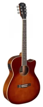 James Neligan BES-Ace Auditorium Electro Acoustic Guitar Spruce Sapele Dark Cherryburst Left Hand