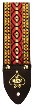 D'Andrea Ace Vintage Reissue Guitar Strap (ACE-4), Bohemian Red