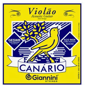 Giannini Encordoamento Giannini Canário GESWB Violão Aço (.011 – .045)